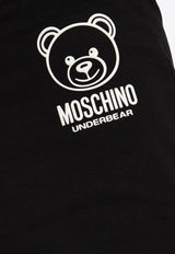 Moschino Teddy Bear Print Mini Shorts Black 241V6 A6801 4422-0555