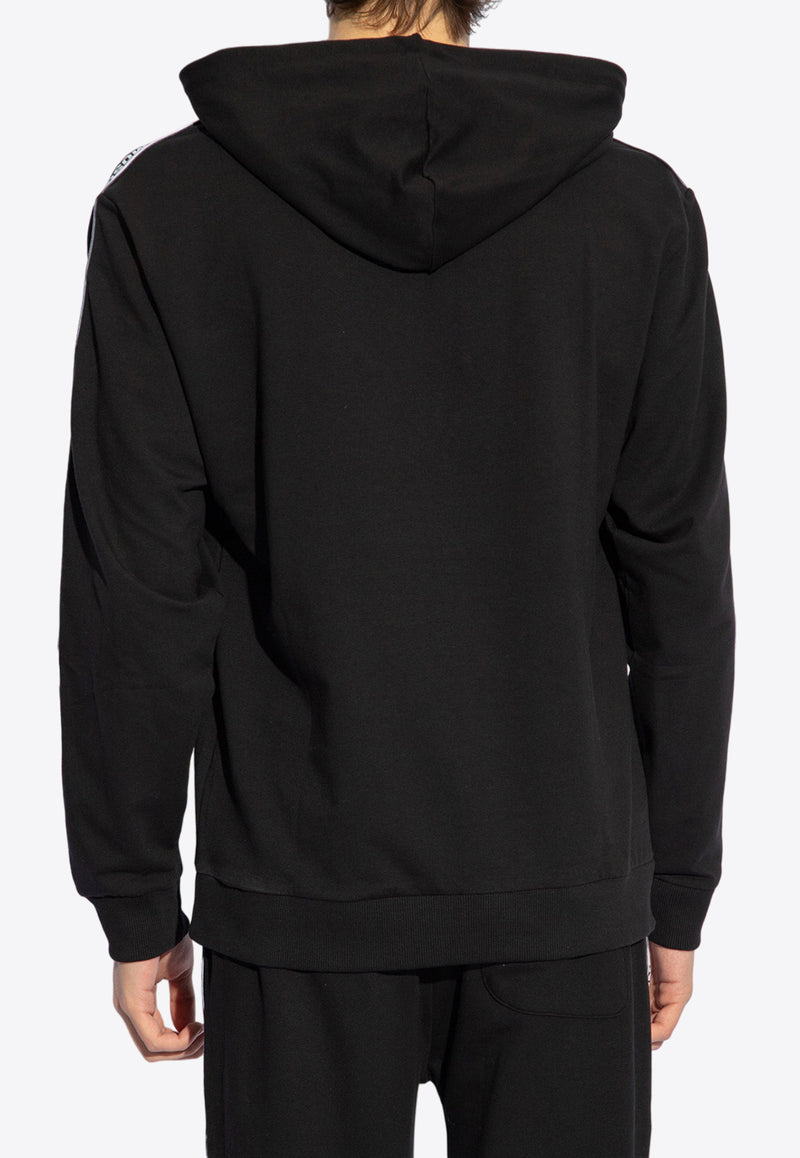 Moschino Logo Tape Hooded Sweatshirt Black 241V1 A1709 4422-0555