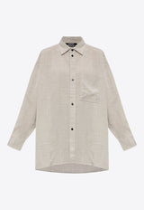 Jacquemus Poche Oversized Long-Sleeved Shirt Gray 241SH067 1545-910