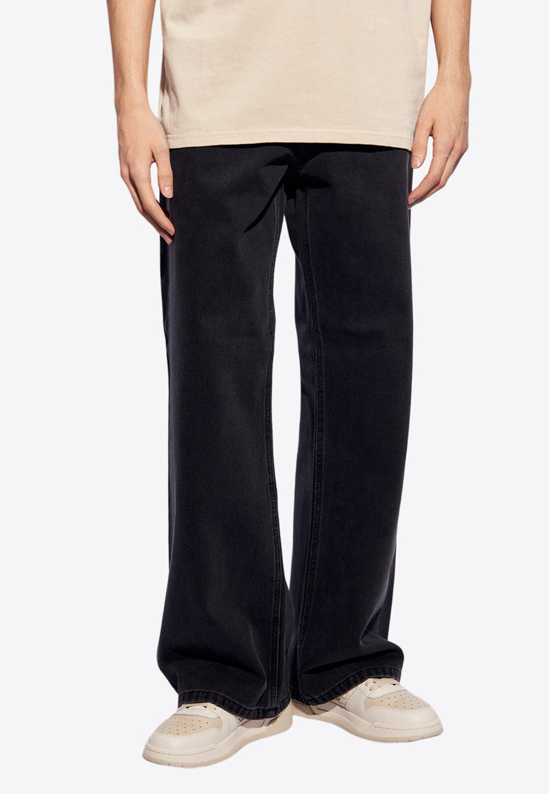 Jacquemus Nimes Straight-Leg Basic Jeans Black 245DE038 1515-990