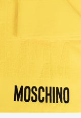 Moschino Embroidered Logo Beach Towel Yellow 241V3 A4306 9429-1028
