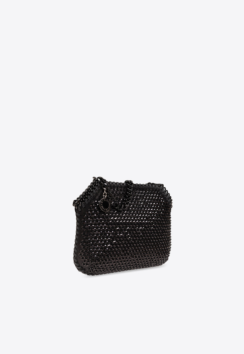 Stella McCartney Tiny Falabella Logo-Charm Tote Bag Black 700109 WP0312-1000