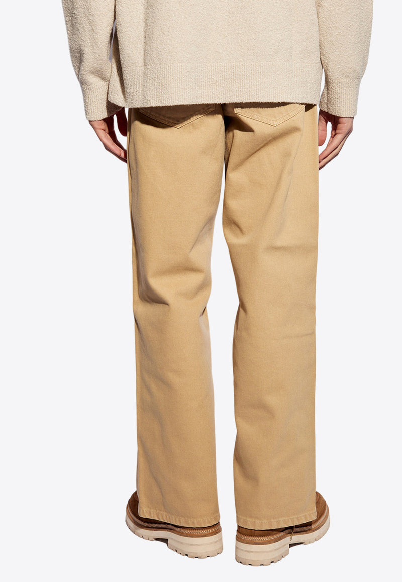 Jacquemus Le De Nimes Baggy Jeans Beige 245DE038 1514-150