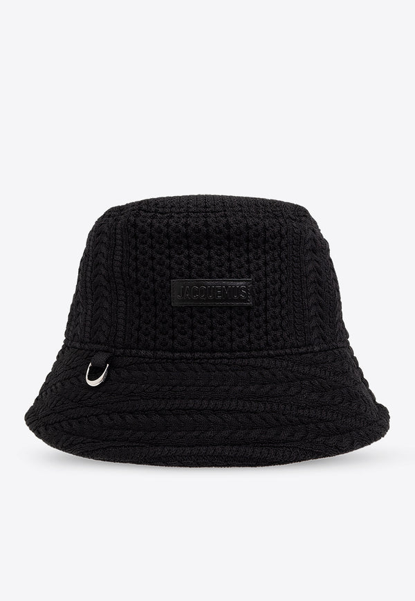 Jacquemus Belo Knitted Bucket Hat Black 245AC648 2379-990