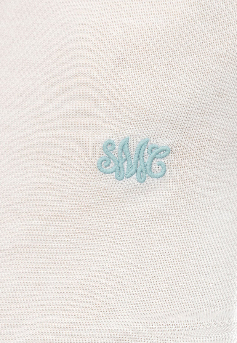 Stella McCartney Logo Embroidered Tank Top White 6J0291 3SPY94-9000