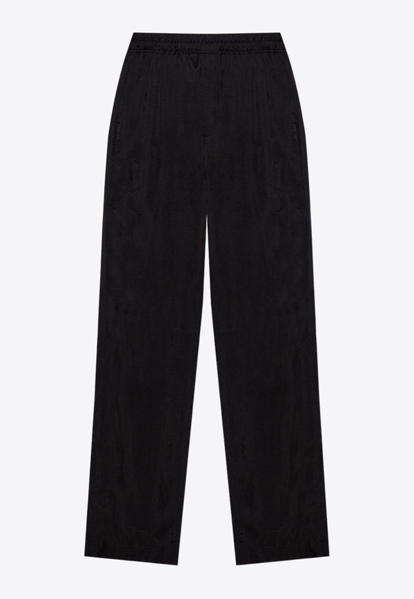 Saint Laurent Relaxed Low-Rise Twill Pants Black 749419 Y3I83-1000