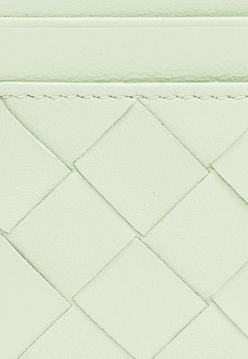 Bottega Veneta Intrecciato Leather Cardholder Fresh Mint 742325 VCPP3-1861