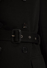 Saint Laurent Saharienne Double-Breasted Coat Black 774883 Y288V-1000