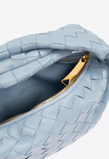 Bottega Veneta Mini Jodie Top Handle Bag in Intrecciato Leather Ice 651876 VCPP5-1729
