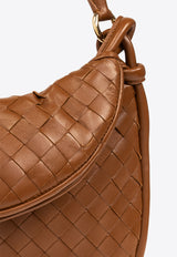 Bottega Veneta Medium Gemelli Intrecciato Leather Shoulder Bag Cognac 764281 VCPP1-2599