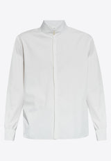 Saint Laurent Imperial Collar Long-Sleeved Shirt White 769997 Y1I09-9601