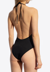 Bottega Veneta Halterneck One-Piece Swimsuit Black 779267 V3PP0-1000