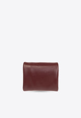 Saint Laurent Calypso Cassandre Leather Wallet Burgundy 764000 AACX7-6268
