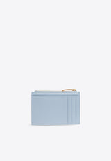 Bottega Veneta Cassette Zip Cardholder in Intrecciato Leather Ice 765460 VCQC4-1729
