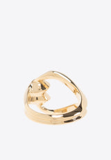 Saint Laurent Loop Brass Ring Gold 779054 Y1500-8030