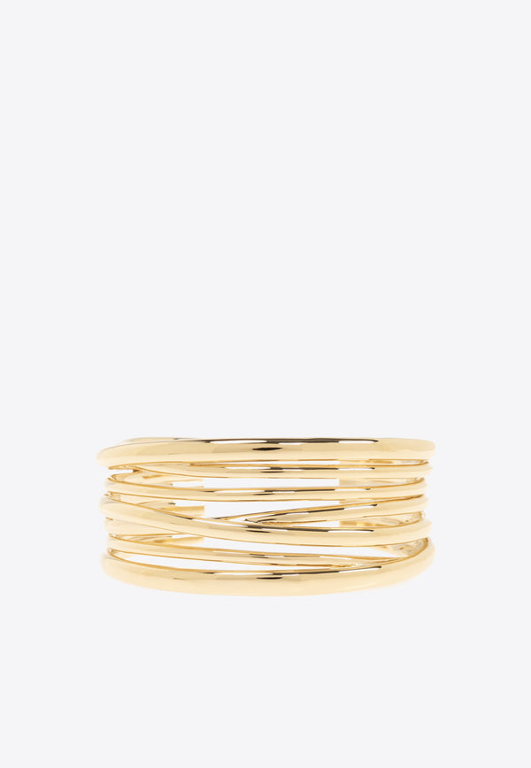 Saint Laurent Stack Wire Cuff Bracelet Gold 774581 Y1500-8030