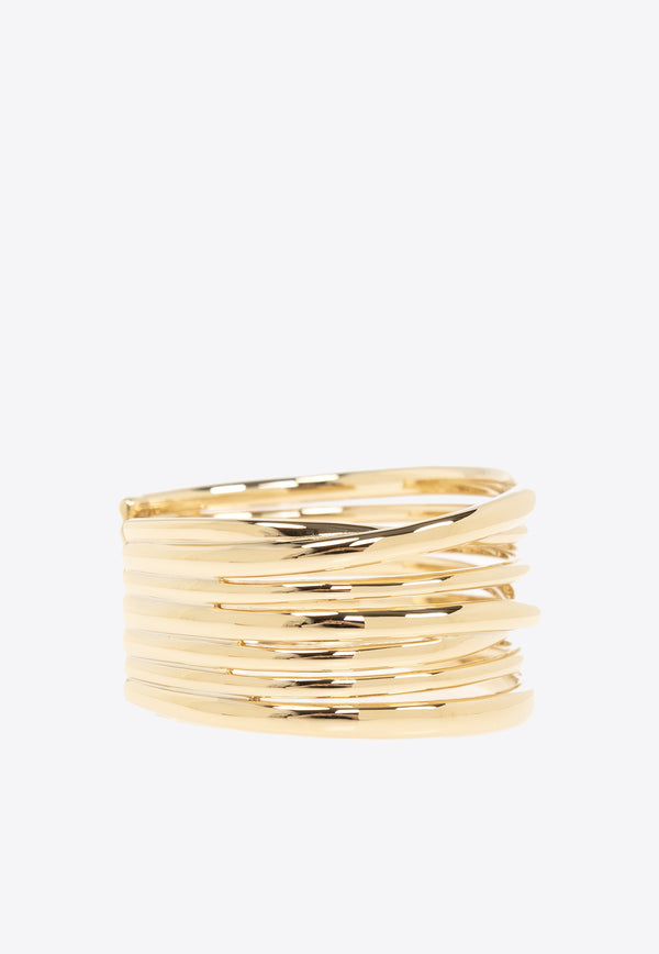 Saint Laurent Stack Wire Cuff Bracelet Gold 774581 Y1500-8030