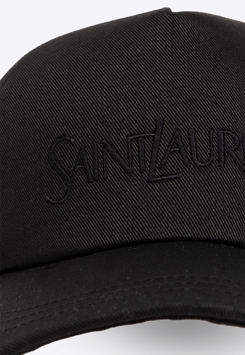 Saint Laurent Logo Embroidered Baseball Cap Black 778063 3YP19-1000