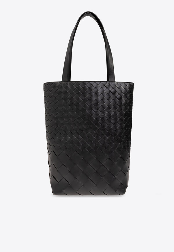 Bottega Veneta Intrecciato Leather Tote Bag Black 776208 V3R51-8803