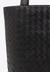 Bottega Veneta Intrecciato Leather Tote Bag Black 776208 V3R51-8803