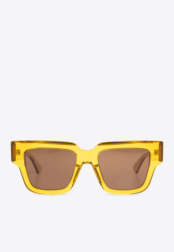 Bottega Veneta Tri-Fold Square Sunglasses Brown 779428 VBL80-7410