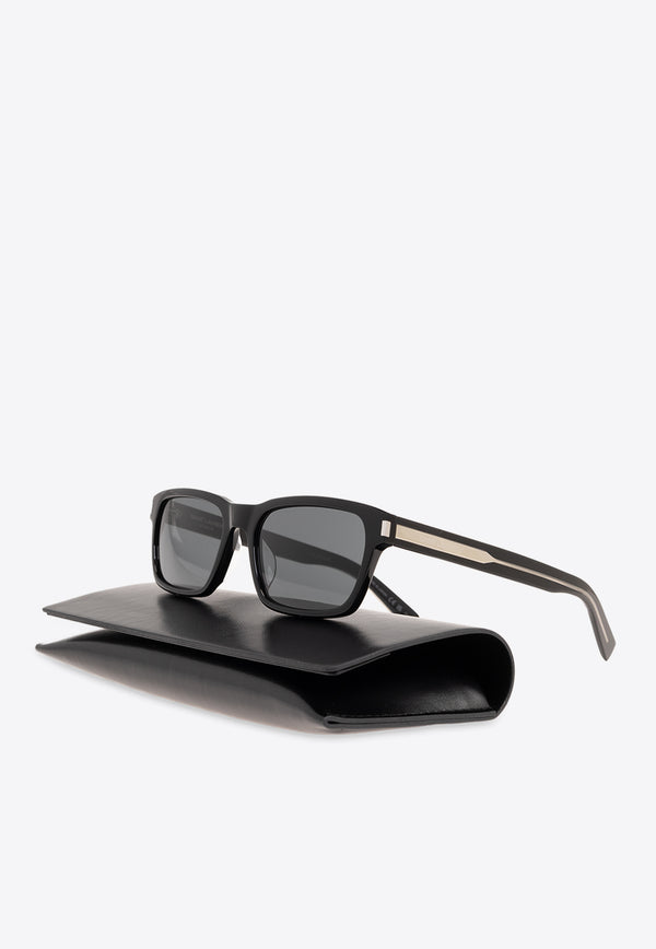 Saint Laurent Acetate Rectangular Sunglasses Gray 779827 Y9960-1033