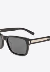 Saint Laurent Acetate Rectangular Sunglasses Gray 779827 Y9960-1033