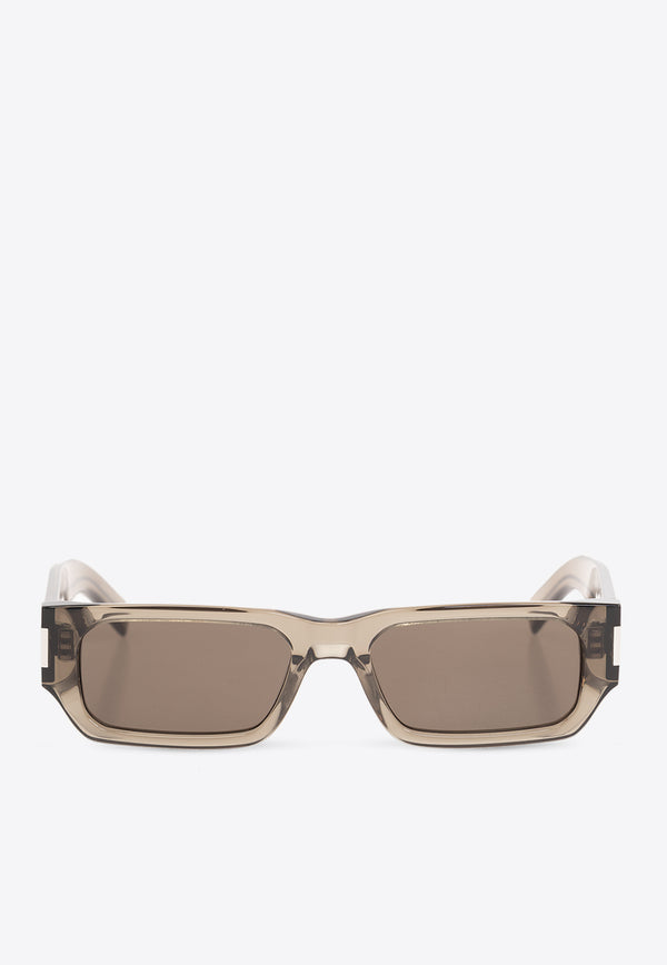Saint Laurent Acetate Rectangular Sunglasses Gray 779820 Y9960-2710