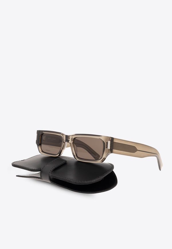 Saint Laurent Acetate Rectangular Sunglasses Gray 779820 Y9960-2710