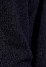 Saint Laurent Cashmere-Blend Crewneck Sweater Blue 780075 Y76LZ-4049