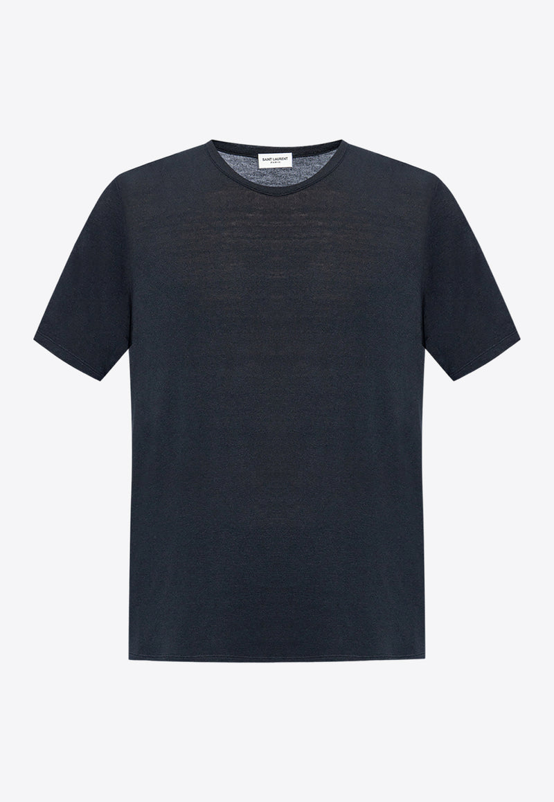 Saint Laurent Basic Crewneck T-shirt Black 780165 Y37NW-1000