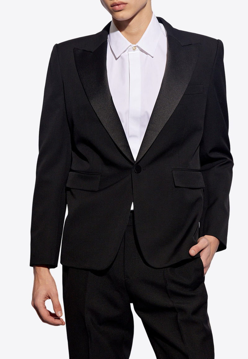 Saint Laurent Single-Breasted Wool Tuxedo Blazer Black 780354 Y512W-1000