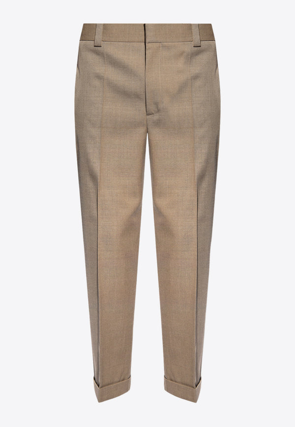 Bottega Veneta Wool Twill Tailored Pants Brown 780549 V3PG0-1144