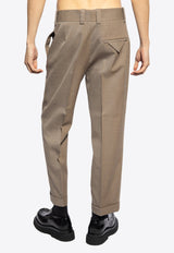 Bottega Veneta Wool Twill Tailored Pants Brown 780549 V3PG0-1144