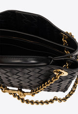Bottega Veneta Small Andiamo Shoulder Bag in Intrecciato Leather Black 786008 VCPP1-1019