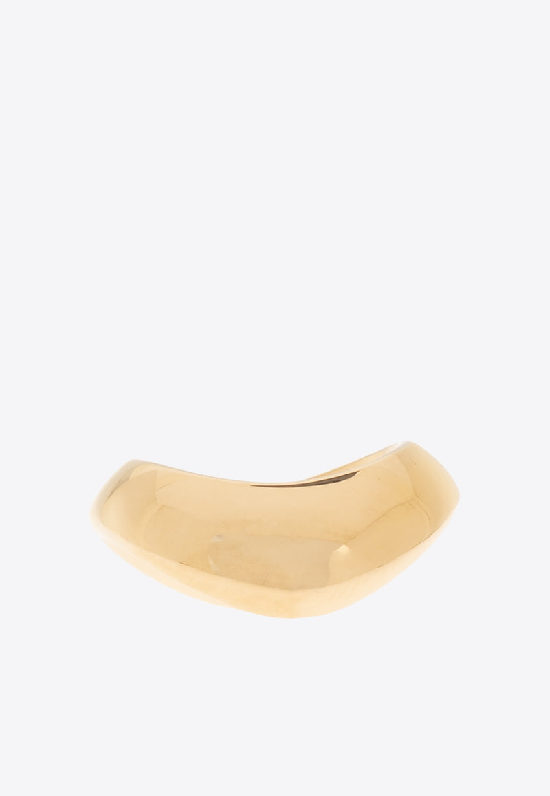Bottega Veneta Gold-Plated Curved Ring  Gold 786344 VAHU0-8120