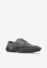 Dolce & Gabbana Logo Plaque Suede Lace-Up Shoes
 Gray A10821 AS707-80730