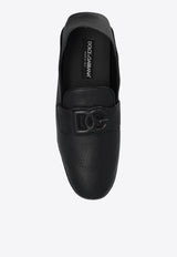 Dolce & Gabbana DG Logo Leather Loafers Black A50583 A8034-80999