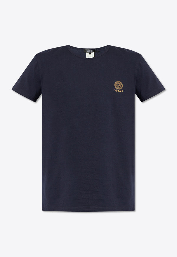 Versace Medusa Crewneck T-shirt Navy AUU01005 1A10011-A1384
