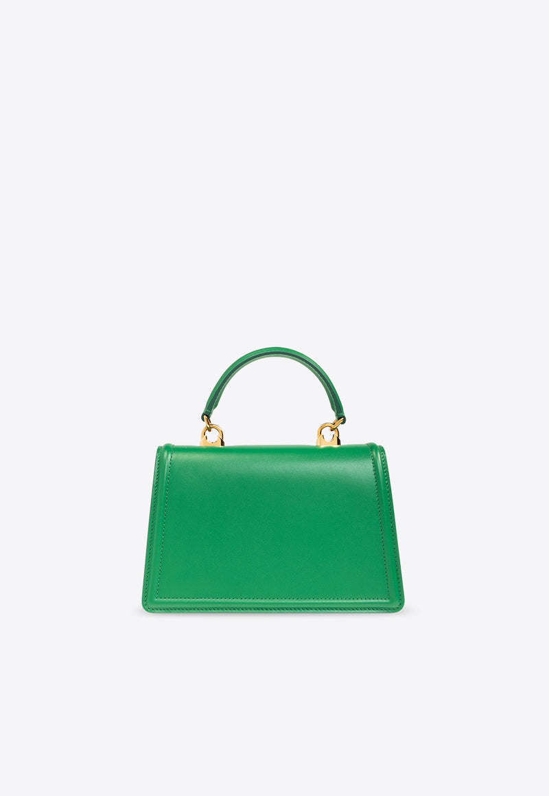 Dolce & Gabbana Small Devotion Leather Top Handle Bag Green BB6711 AV893-87192