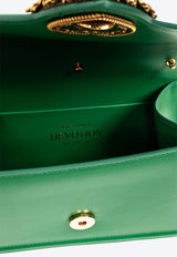Dolce & Gabbana Small Devotion Leather Top Handle Bag Green BB6711 AV893-87192