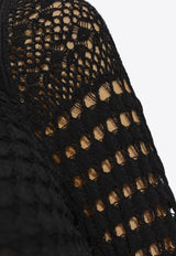 Tom Ford Openwork Square-Neck Mini Dress Black ACK420 YAX652-LB999