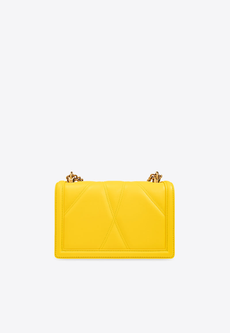 Dolce & Gabbana Medium Devotion Crossbody Bag Yellow BB7158 AW437-8M183