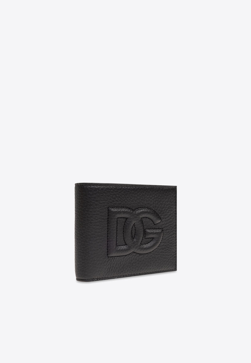 Dolce & Gabbana DG Logo Leather Bi-Fold Wallet Black BP1321 AT489-80999