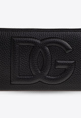 Dolce & Gabbana Zip-Around DG Logo Wallet Black BP1672 AT489-80999