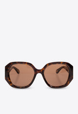 Chloé Marcie Geometric Sunglasses Brown CH0236S 0-002