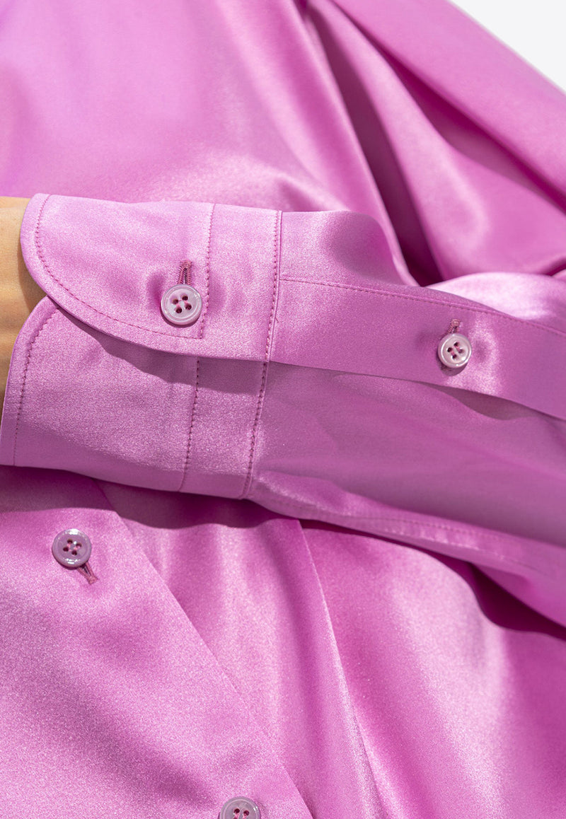 Tom Ford Long-Sleeved Silk Shirt Pink CA3211 FAX881-GV463