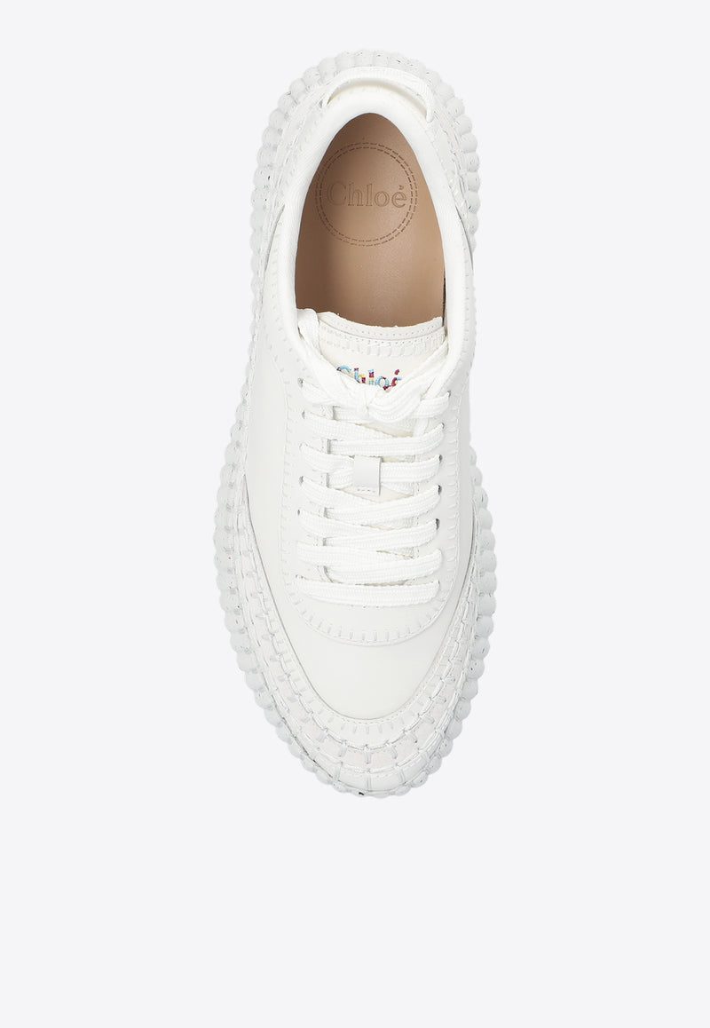 Chloé Nama Low-Top Sneakers White CHC24S00R BD-100