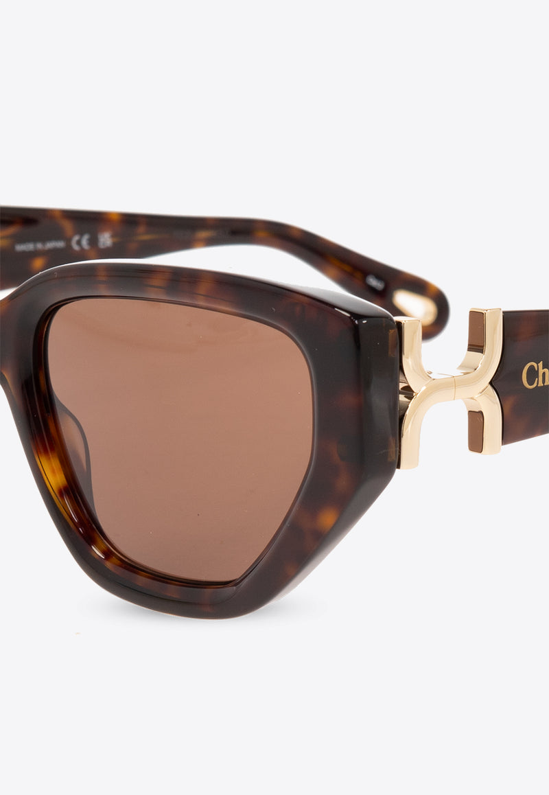 Chloé Marcie Cat-Eye Sunglasses Brown CH0235S 0-002