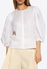 Chloé Balloon-Sleeved Blouse White CHC24UHT14 016-101